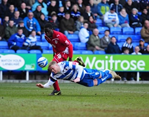 Reading V Bristol City Prints: Matthew Mills Foul by John Akinde: Reading vs