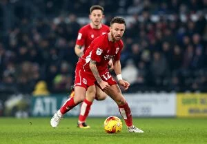 Images Dated 11th February 2017: Matty Taylor Charges Forward in Derby vs. Bristol City Championship Clash