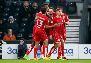 Derby County V Bristol City Prints: Matty Taylor Scores First Goal for Bristol City in Derby County Match, 11/02/2017