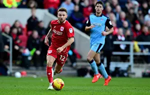 Framed Print : Matty Taylor Scores the Game-Winning Goal for Bristol City Against Rotherham United at Ashton Gate, February 2017 Framed Print : Matty Taylor Scores the Game-Winning Goal for Bristol City Against Rotherham United at Ashton Gate, February 2017