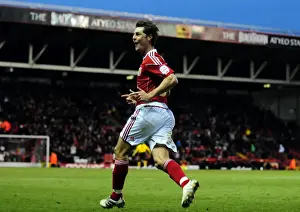 Bristol City V Sheffield Utd Prints: McAllister's Stunning Corner-Kick Goal: Championship Showdown - Bristol City vs