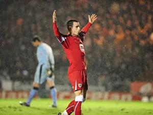 Michael McIndoe Celebrates scoring Bristol citys 1st goal