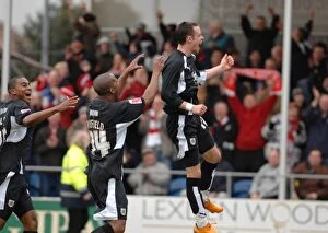 Images Dated 25th February 2008: Michael McIndoe's Euphoric Moment: Colchester United vs. Bristol City