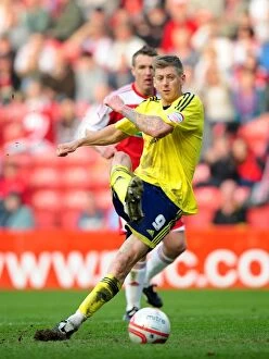 Images Dated 24th March 2012: Middlesbrough vs. Bristol City: Jon Stead's Shot at Riverside Stadium, March 2012