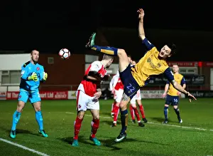 Fleetwood Town V Bristol City Prints: Milan Djuric Stretches for Goal: Bristol City's FA Cup Determination