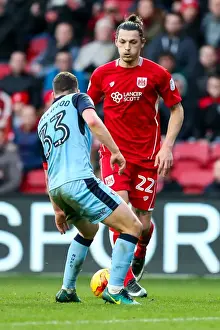 Bristol City V Rotherham United Prints: Milan Djuric vs Richard Smallwood: Clash in Sky Bet Championship Match at Ashton Gate Stadium