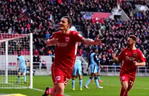 Milan Djuric's Epic Goal Celebration: A Thrilling Moment from Bristol City vs Rotherham United, Sky Bet Championship (04/02/2017)