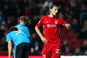 Third Round Prints: Milan Djuric's Frustration: Bristol City vs Fleetwood Town, FA Cup Third Round Proper