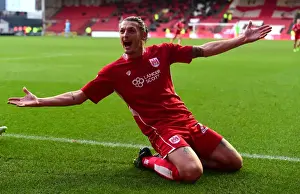 Bristol City V Rotherham United Prints: Milan Djuric's Goal Celebration: Bristol City vs Rotherham United