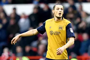 Milan Djuric's Intense Battle: Nottingham Forest vs. Bristol City, Sky Bet Championship, 2017