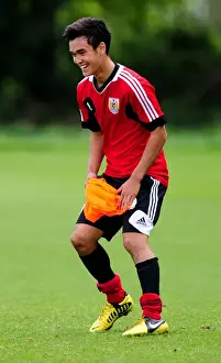 Framed Print : Miles John in Training: A Peak into Bristol City Football Club's Failand Ground (September 2012)