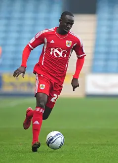 Millwall V Bristol City Prints: Millwall vs. Bristol City: Albert Adomah in Championship Action at Selhurst Park (November 2011)