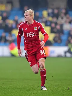 Millwall V Bristol City Prints: Millwall vs. Bristol City: Championship Clash - Ryan McGivern Focuses at Selhurst Park (November 2011)