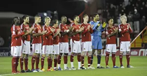 Bristol City V Middlesbrough Prints: Minutes of Silence: Scott McDonald Pays Tribute to Gary Speed at Bristol City vs