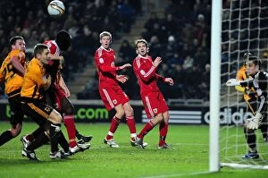 Images Dated 18th December 2010: Moments Away: Stead and Pitman's Close Call Connection – Rose's Cross, Championship: Hull City vs