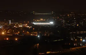 Ashton Gate Prints: Mystical Ashton Gate: A Nighttime Football Sanctuary