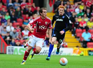Neil Kilkenny in Action: Championship Showdown between Bristol City and Portsmouth (2011), Ashton Gate Stadium
