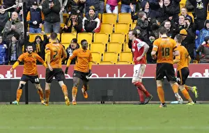 Wolves V Bristol City Prints: Neouha Dicko's Goal: Wolverhampton Wanderers Take the Lead over Bristol City (Sky Bet League One)