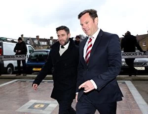 Images Dated 6th February 2016: New Manager and COO of Bristol City Arrive at Charlton Athletic Ahead of Sky Bet Championship Match