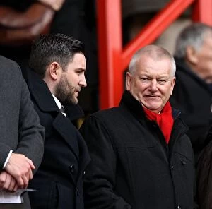 Images Dated 6th February 2016: New Manager and Owner at The Valley: Lee Johnson and Steve Lansdown of Bristol City