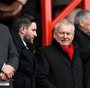 Charlton V Bristol City Prints: New Manager and Owner at The Valley: Lee Johnson and Steve Lansdown of Bristol City