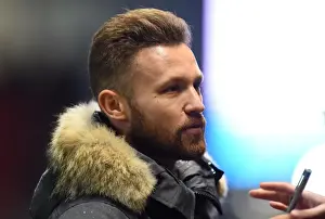 Bristol City V Sheffield Wednesday Prints: New Signing Matty Taylor Watches Bristol City's Debut Against Sheffield Wednesday at Ashton Gate