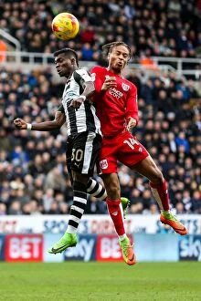 Images Dated 25th February 2017: Newcastle United vs. Bristol City: Atsu vs. Reid Showdown in Championship Clash