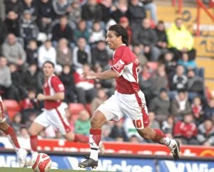 Bristol City V Blackpool Collection: Nick Carle in Action: Thrilling Moments from Bristol City vs. Blackpool