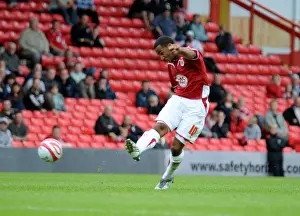 Bristol City V Wycombe Wanderers Prints: Nicky Maynard in Action for Bristol City Against Wycombe Wanderers