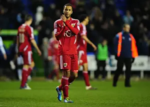 Reading V Bristol City Prints: Nicky Maynard Appreciates Bristol City Fans at Reading Championship Match, 28/01/2012