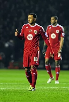Images Dated 18th February 2011: Nicky Maynard of Bristol City in Action Against Leicester City, Championship Match, 18/02/2011