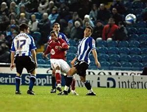 Images Dated 13th December 2008: Nicky Maynard sees his shot fly just over