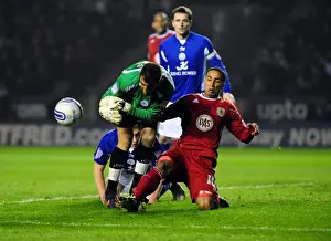 Leicester City V Bristol City Prints: Nicky Maynard Steals the Ball from Ricardo: A Pivotal Moment in Leicester City vs