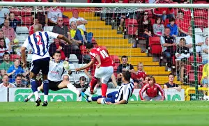 Season 11-12 Prints: Nicky Maynard Thwarts by Ben Foster: A Close Call for Bristol City against West Brom