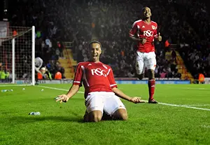 Bristol City V Southampton Prints: Nicky Maynard's Championship-Winning Goal for Bristol City against Southampton (26/11/2011)