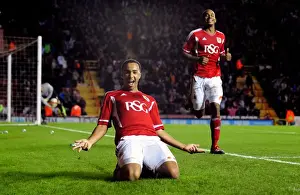 Nicky Maynard's Double: Celebrating the Second Goal for Bristol City