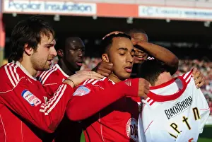 Bristol City V Burnley Prints: Nicky Maynard's Double: Thrilling Championship Match - Bristol City vs