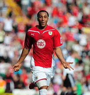 Bristol City V Derby County Prints: Nicky Maynard's Epic Milestone: 20th Goal for Bristol City vs