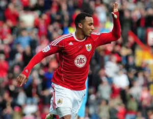 Framed Print : Nicky Maynard's Solo Goal: Championship Victory for Bristol City over Doncaster Rovers (02 / 04 / 2011)