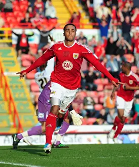 Bristol City V Burnley Prints: Nicky Maynard's Thrilling Championship Goal Celebration: A Memorable Moment for Bristol City vs