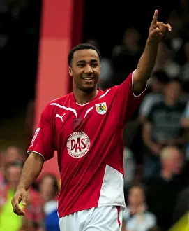 Bristol City V Derby County Prints: Nicky Maynard's Thrilling Goal Celebration: Bristol City vs