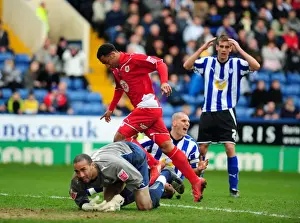 Sheffield Wednesday V Bristol City Prints: Nicky Maynard's Thrilling Goal Celebration: Sheffield Wednesday vs