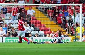 Season 11-12 Prints: Nicky Maynard's Thwarted Goal: Bristol City vs. West Brom, Championship 2011