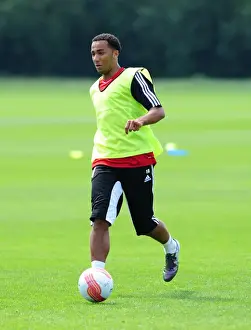 Pre-season Training Prints: Nicky Maynard's Unwavering Focus: Bristol City Football Club Pre-Season Training