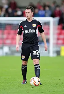 Crewe V Bristol City Prints: Nicky Shorey in Action: Bristol City's Football Battle at Crewe