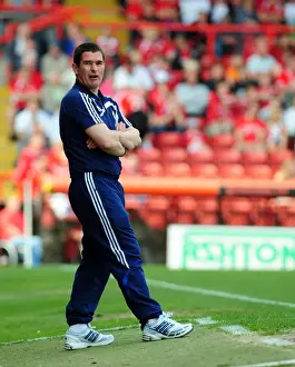 Bristol City V Derby County Prints: Nigel Clough Leads Derby County at Ashton Gate: Bristol City vs
