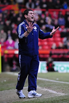 Bristol City V Derby County Prints: Nigel Clough's Furious Reaction: Derby County vs