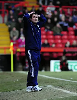 Bristol City V Derby County Prints: Nigel Clough's Fury Unleashed: Derby County vs