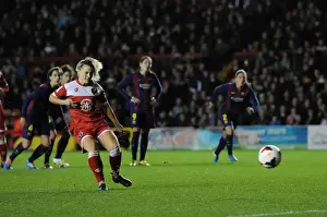 Nikki Watts Scores Penalty for Bristol Academy Women Against FC Barcelona, Champions League (13/11/2014)