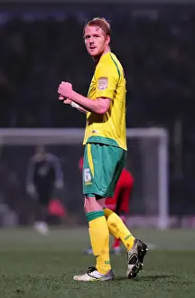 Framed Print : Norwich City's Zak Whitbread Celebrates Championship Victory Over Bristol City (14-03-2011) Framed Print : Norwich City's Zak Whitbread Celebrates Championship Victory Over Bristol City (14-03-2011)